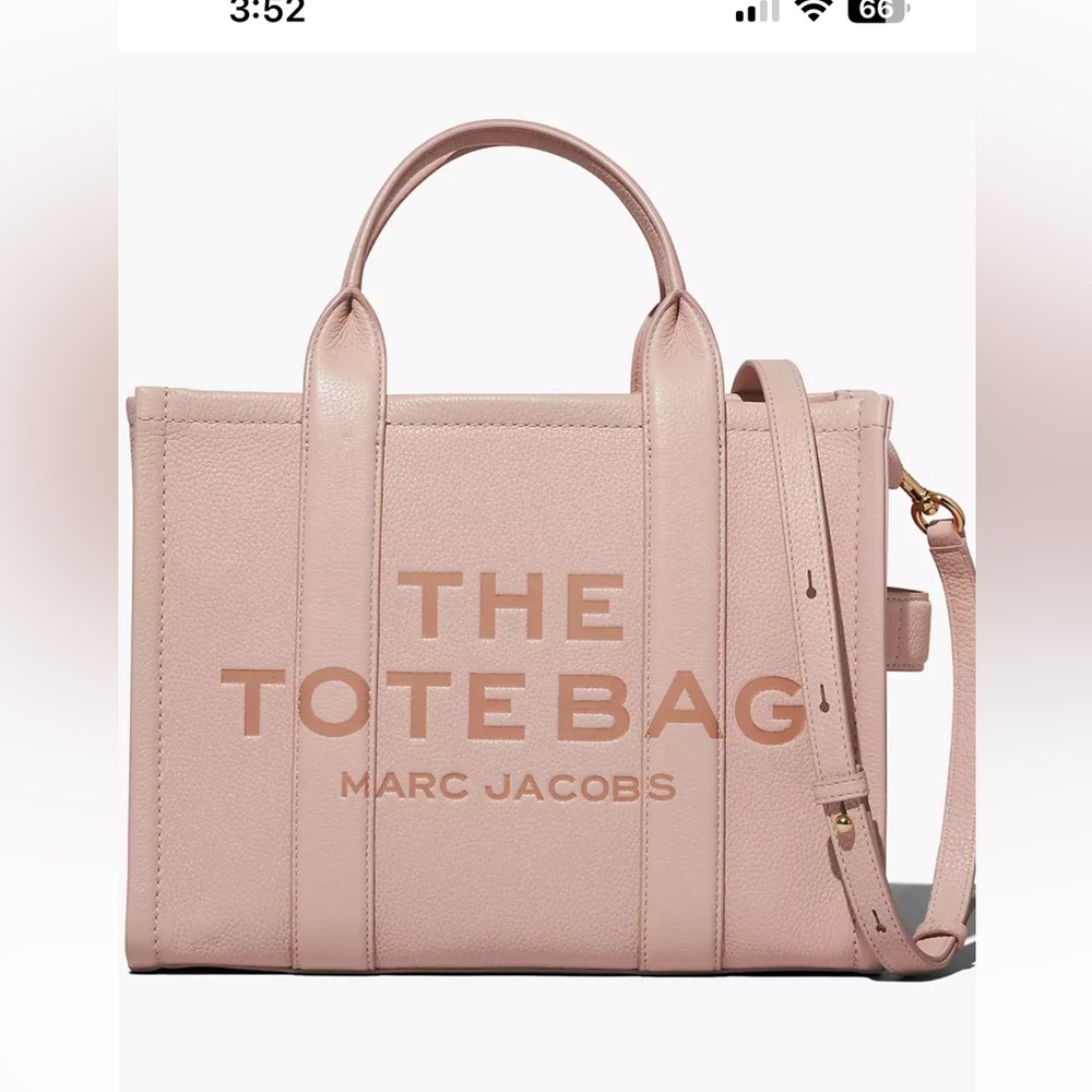 Marc jacobs the Leather medium tote bag in rose